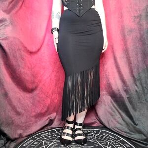 I.N.C. bodycon fringe skirt